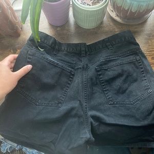 Vintage black jean shorts